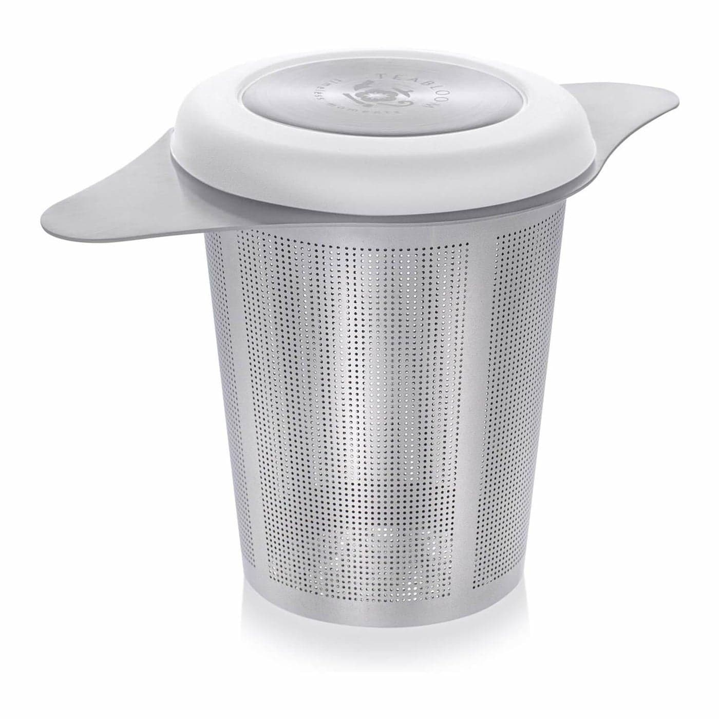 Teabloom Universal Loose Tea Infuser with DualPurpose LidDish Fits Cups Mugs Teapots Tea Connoisseurs Choice Steep Tea or Coffee