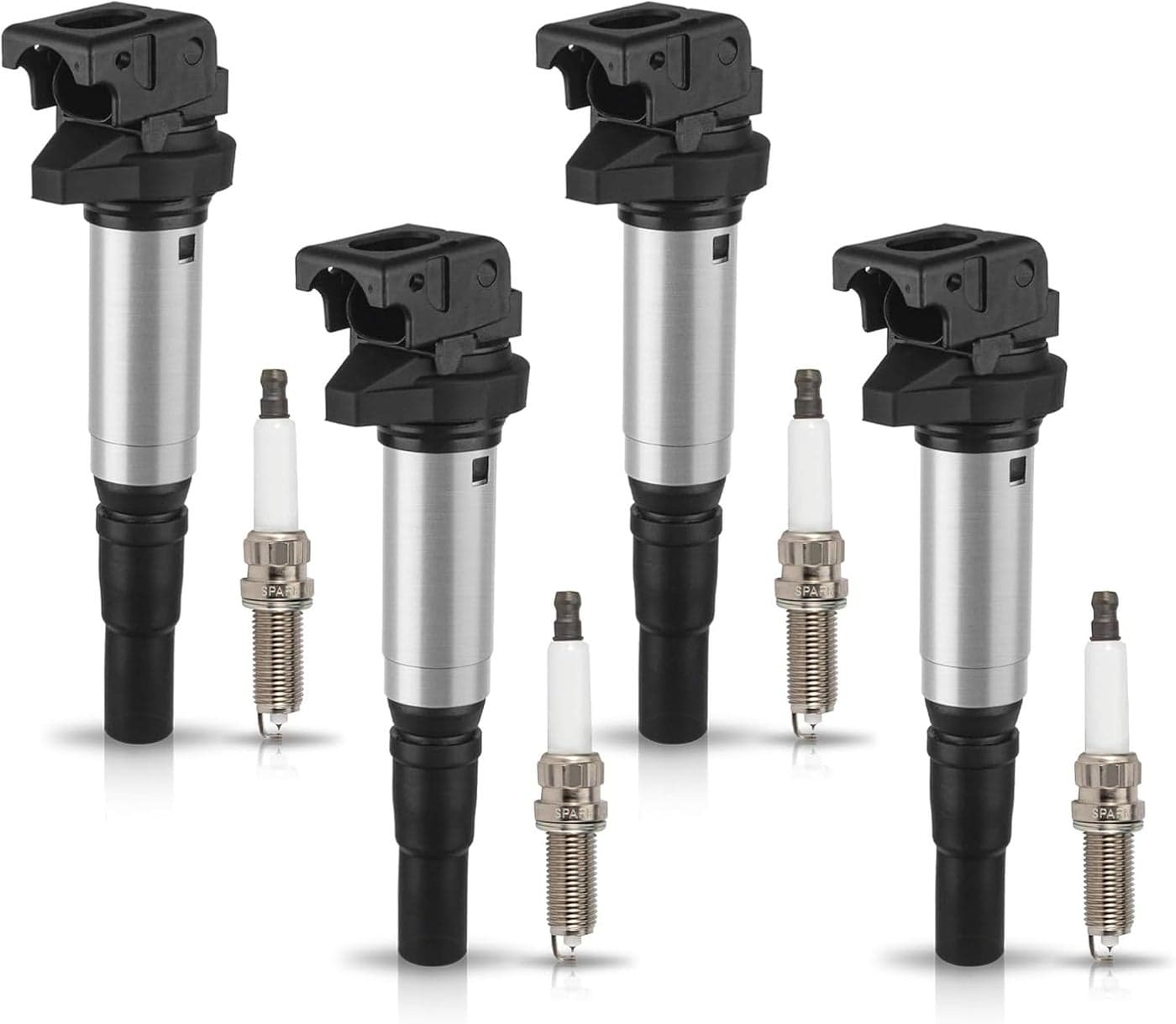 ENA Set of 4 Ignition Coil Pack with 4 Iridium Platinum Spark Plugs for Mini Cooper 1.6L (2007-2016)