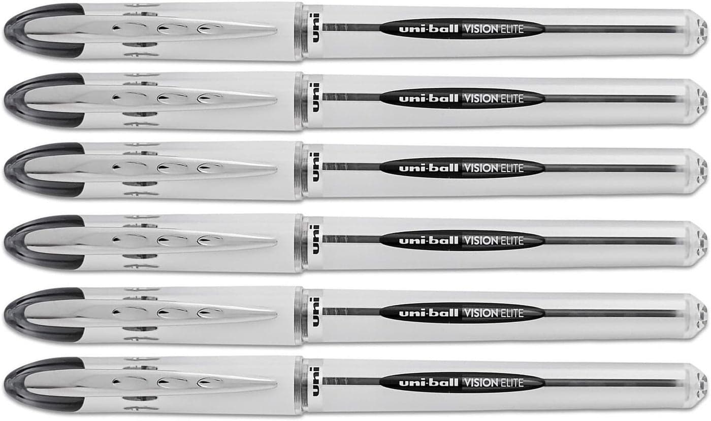 uni-ball Vision Elite Bold Point Roller Ball Pens - 6 Pack