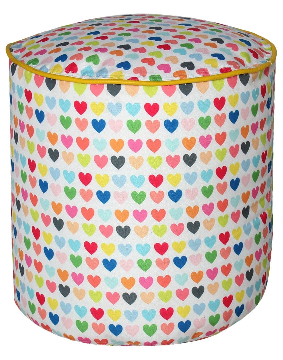 Sattva Love Affair Large Round Footstool Without Beans Little Hearts