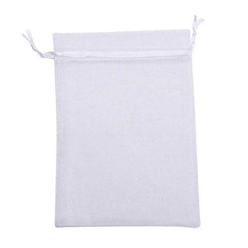 KUPOO Pack of 50PCS 8x12 Inch Organza Drawstring Gift Bag Pouch Wrap for PartyGameWedding White