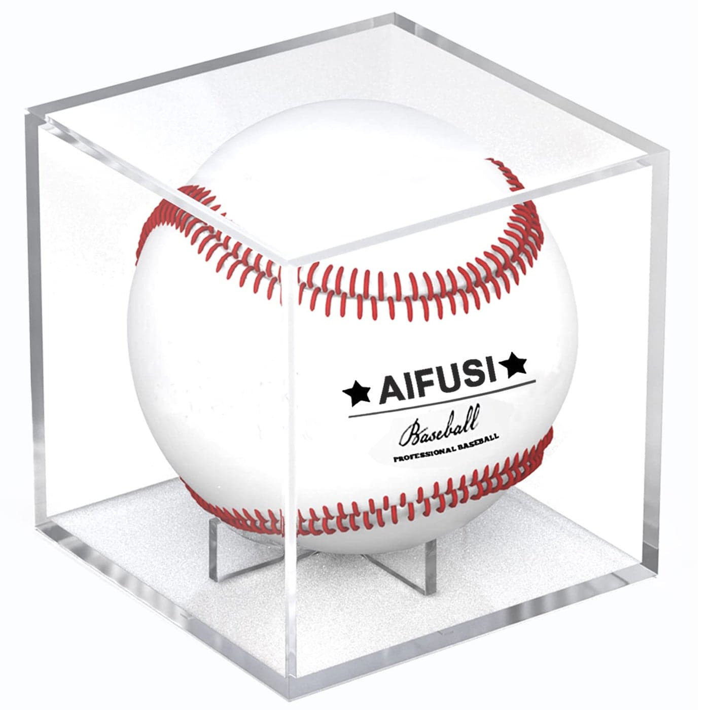 Baseball Display Case UV Protected Acrylic Cube Baseball Holder Square Clear Box Memorabilia Display Storage Sports Official Baseball Autograph Display Case Fits Official Size Ball8 Pack