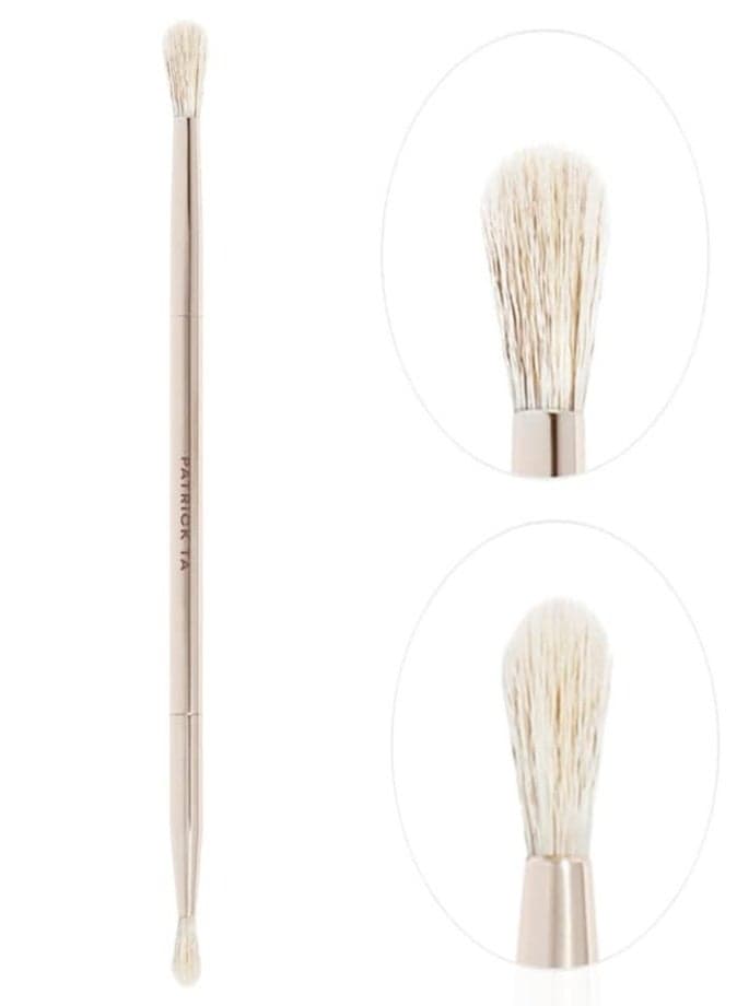PATRICK TA Dual-Ended Eyeshadow Brush – Professional Precision Makeup Tool
