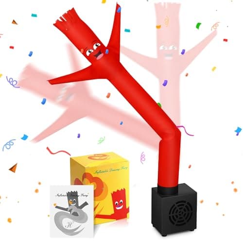 Poen Mini Wacky Waving Inflatable Tube Guy with Blower Inflatable Tube Man Birthday Desktop Decor Dancing Blow up Man Gag Toy Gift for Office Party DecorFunny