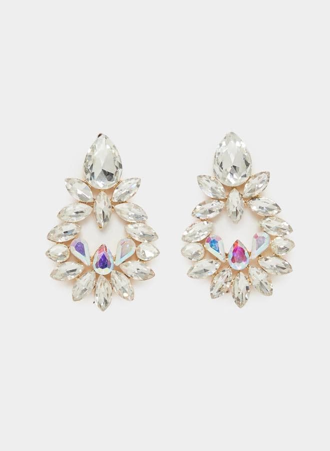 Crystal Embellished Statement Earrings