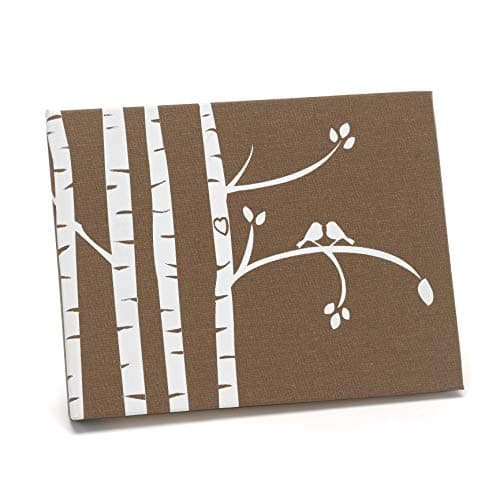 Hortense B. Hewitt Spiral Bound Compact Wedding/Event Guest Book, 7.5 x 5.75-Inch, Birch Trees
