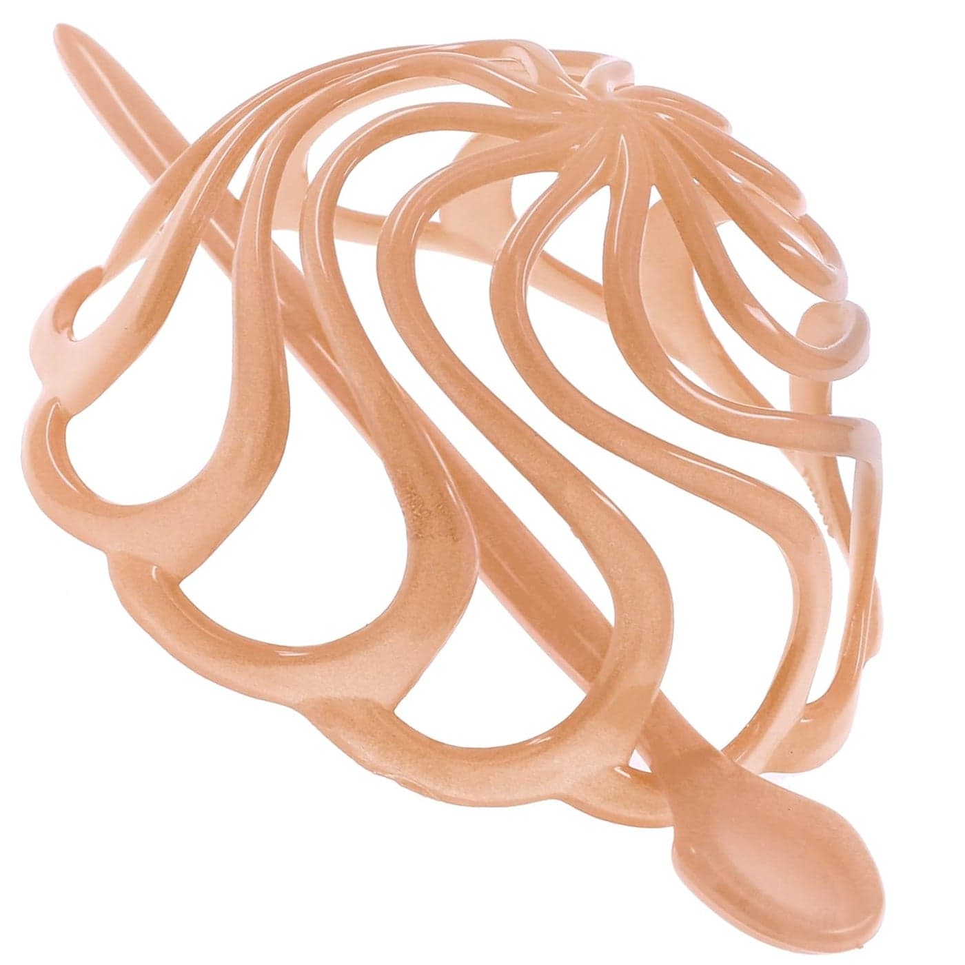Camila Paris CP2891 French Hair Bun Clip Maker Cover Cap Holder Beige Round Dome Bun Hair Clip for Women Hair Updo Styling Hair Bun Accessories for Women No Slip and Durable Made in France