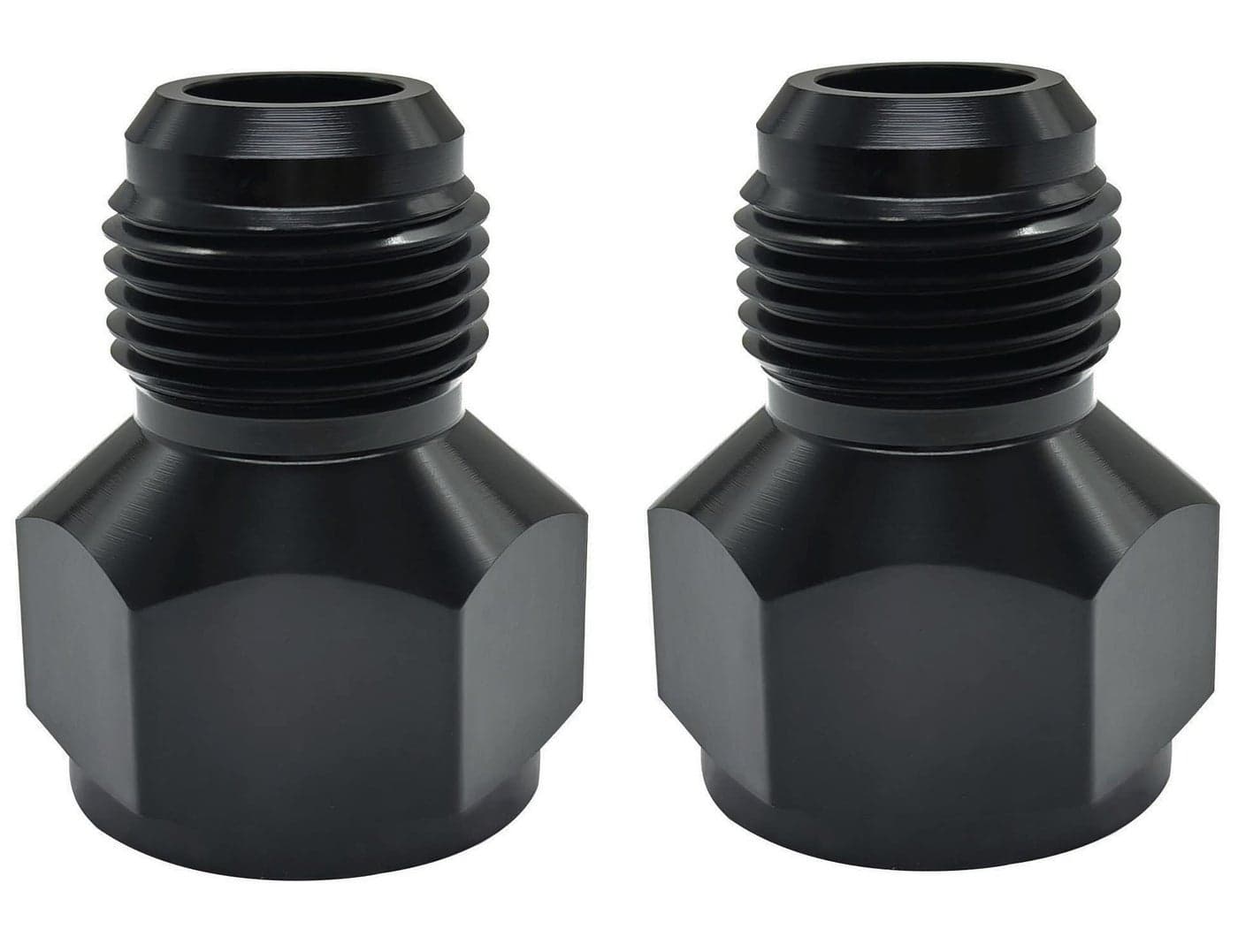YSIL 8AN Female to 6AN Male Flare Reducer Adapter Fuel Hose Fittings Aluminum Black 2PCS