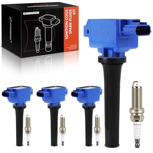 A-Premium (Blue) Set of 8 Ignition Coil Pack and Iridium Spark Plugs Compatible with Mazda CX-5 2013-2018/2022, 3 2012-2022, 3 Sport 2014/2016-2018, 6 2014-2017, MX-5 Miata, CX-3, CX-30, CX-50