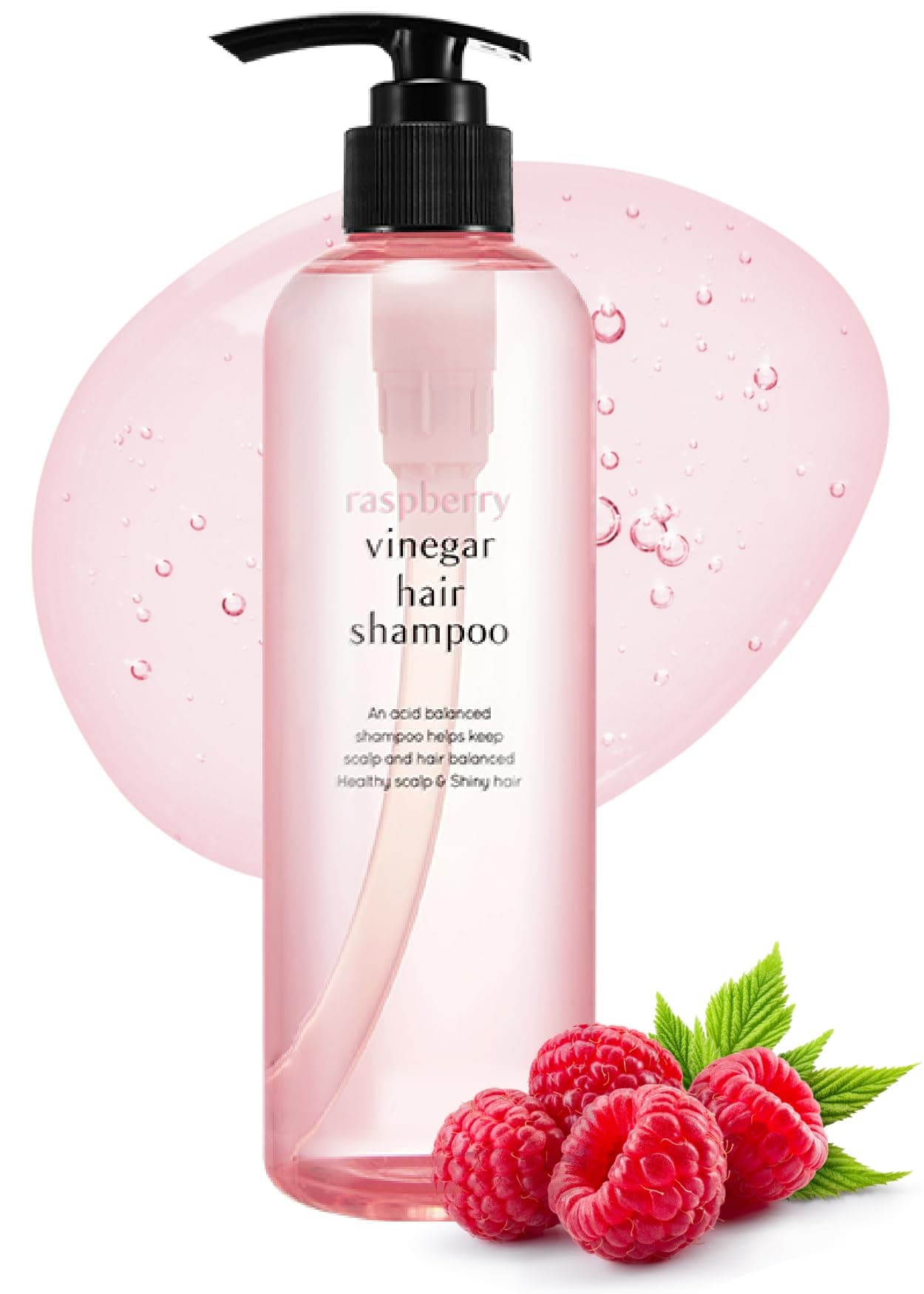 APIEU Raspberry Vinegar Hair Shampoo 169 floz 500 ml Dandruff Clarifying Shampoo Scalp Treatment I Korean Hair Care I Balances pH Removes Buildup Soothes Scalp