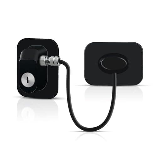 Dangfly Child Safety Device Refrigerator Door Lock with 1 Key and Adhesives, Cabinet Restrictor Cable for Baby and Toddler, Lock for Cupboards, Drawers, Fridge, Wardrobe (Medium, 1, Piece)