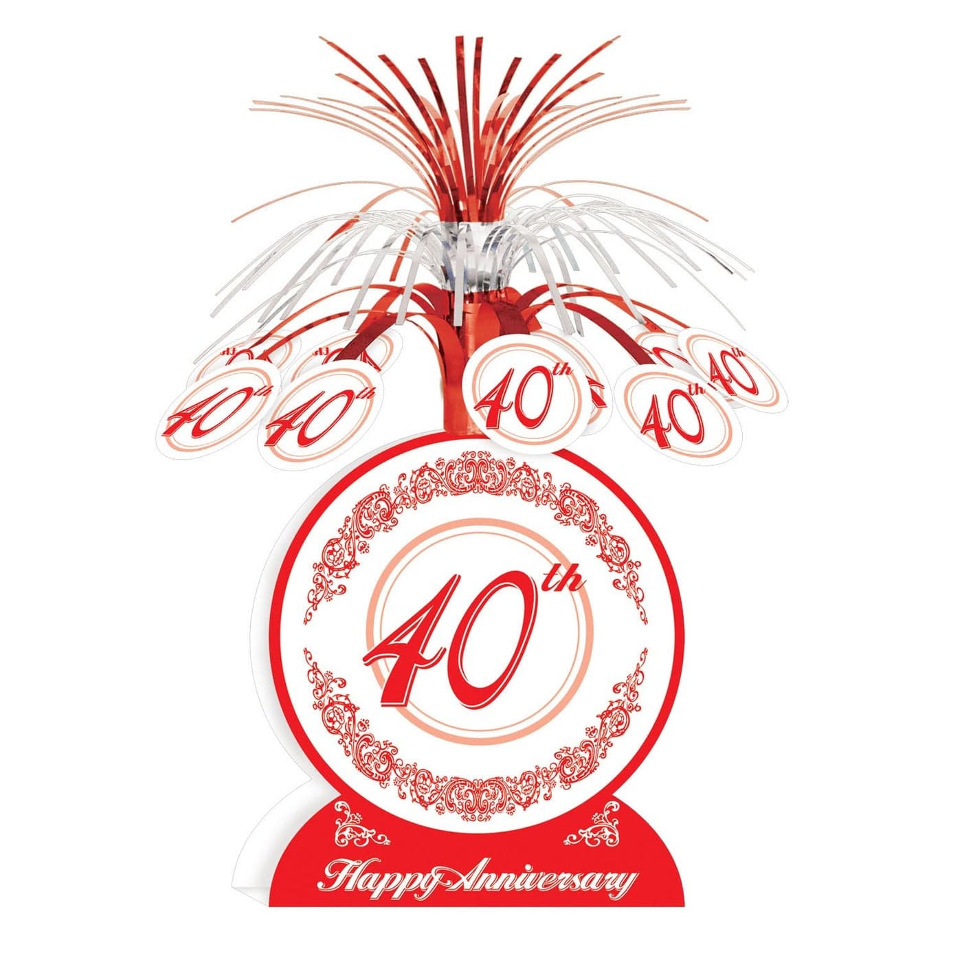 40th Anniversary Centerpiece Party Accessory (1 count) (1/Pkg)