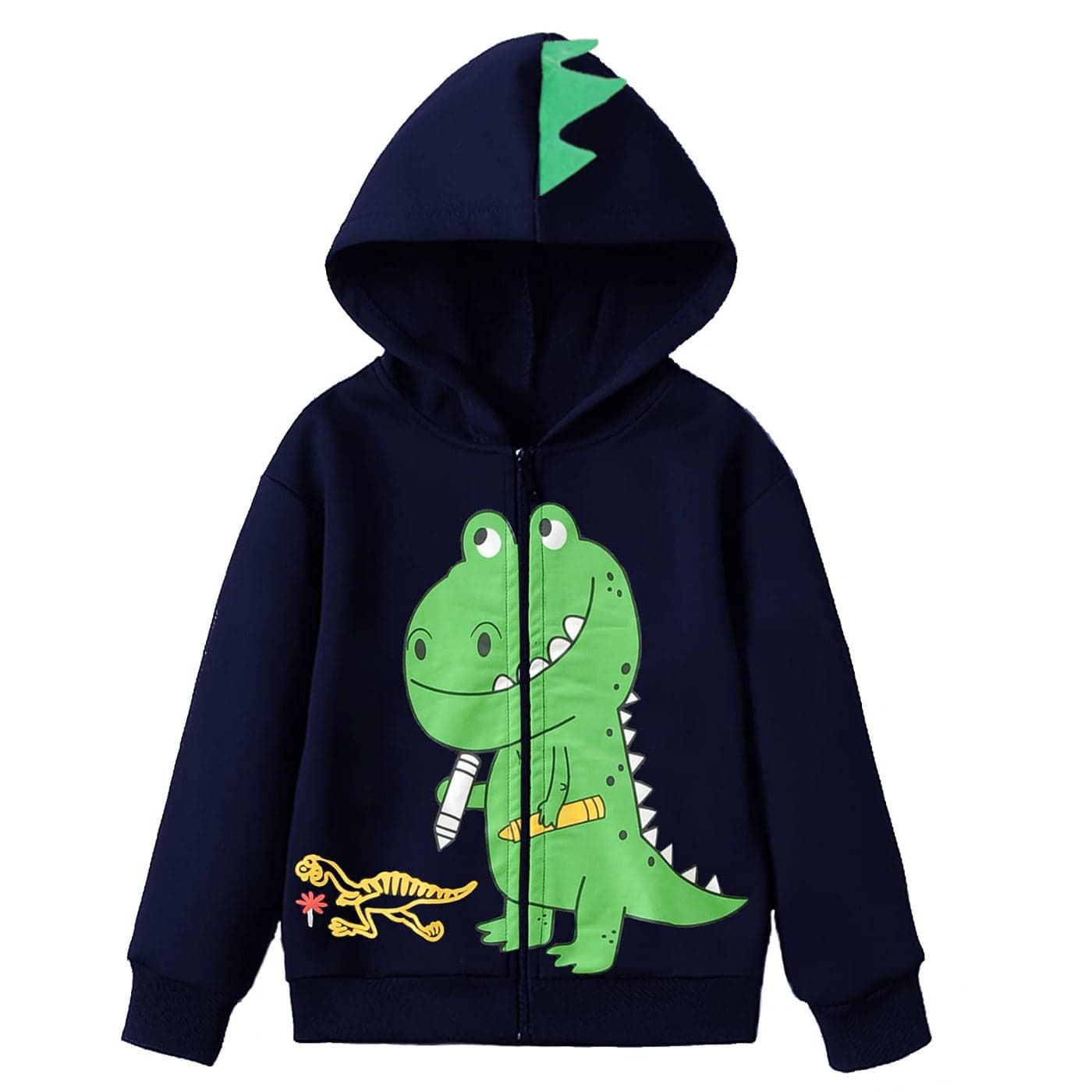 Toddler Boys Sweatshirts Long Sleeve Sport Dinosaur Active Shirts Navy Hoodie Little Kids 4 5 Years