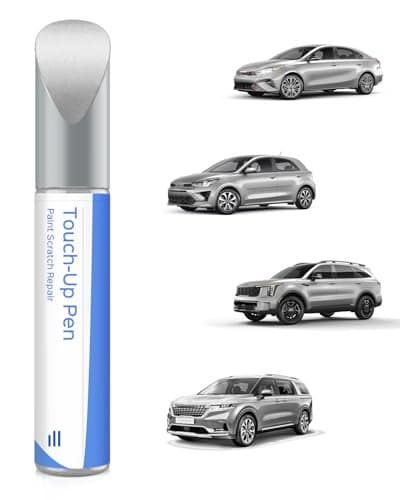 PARTS4EV Touch Up Paint Compatible with Kia Exact Match Chips and Nicks Touch Up Silky Silver Metallic4SS Compatible with CadenzaCarnivalForteK900NiromodelsNiroEVOptimamodelsRioRio5SedonaSorentoSoulSportageStinger