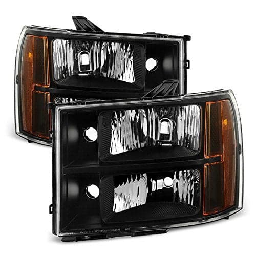 ACANII For Black 20072013 GMC Sierra 1500 2500 3500 Headlights Headlamps 0713 Driver Passenger Side