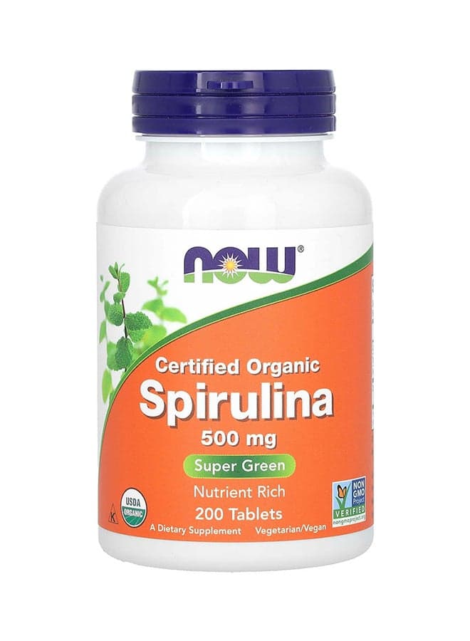 Certified Organic Spirulina - 200 Tablets