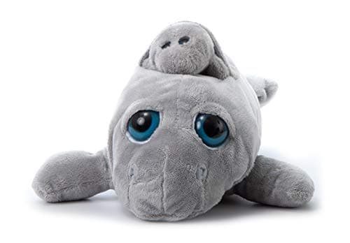The Petting Zoo Mom and Baby Manatee Stuffed Animal Gifts for Kids Pocketz Ocean Animals Manatee Plush Toy 15 inches