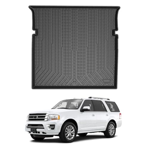 Mixsuper Custom Fit for Cargo Liner 2003-2017 Ford Expedition/Lincoln Navigator (No EL or L Models) Behind The 2nd Row Seats All Weather Rear Cargo Trunk Floor Mat