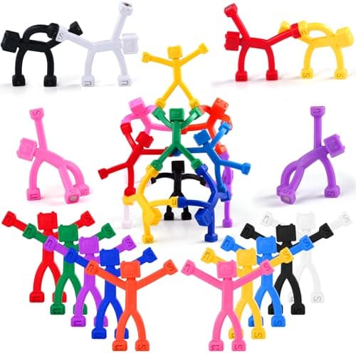 24 PCS Magnetic Travel Toys for Kids Creative Portable and Educational MagneticPeopleMagnetMen Cute Robot Funny Magnets Small Fidget Toys for Classroom Prizes Easter Egg Stuffers Office
