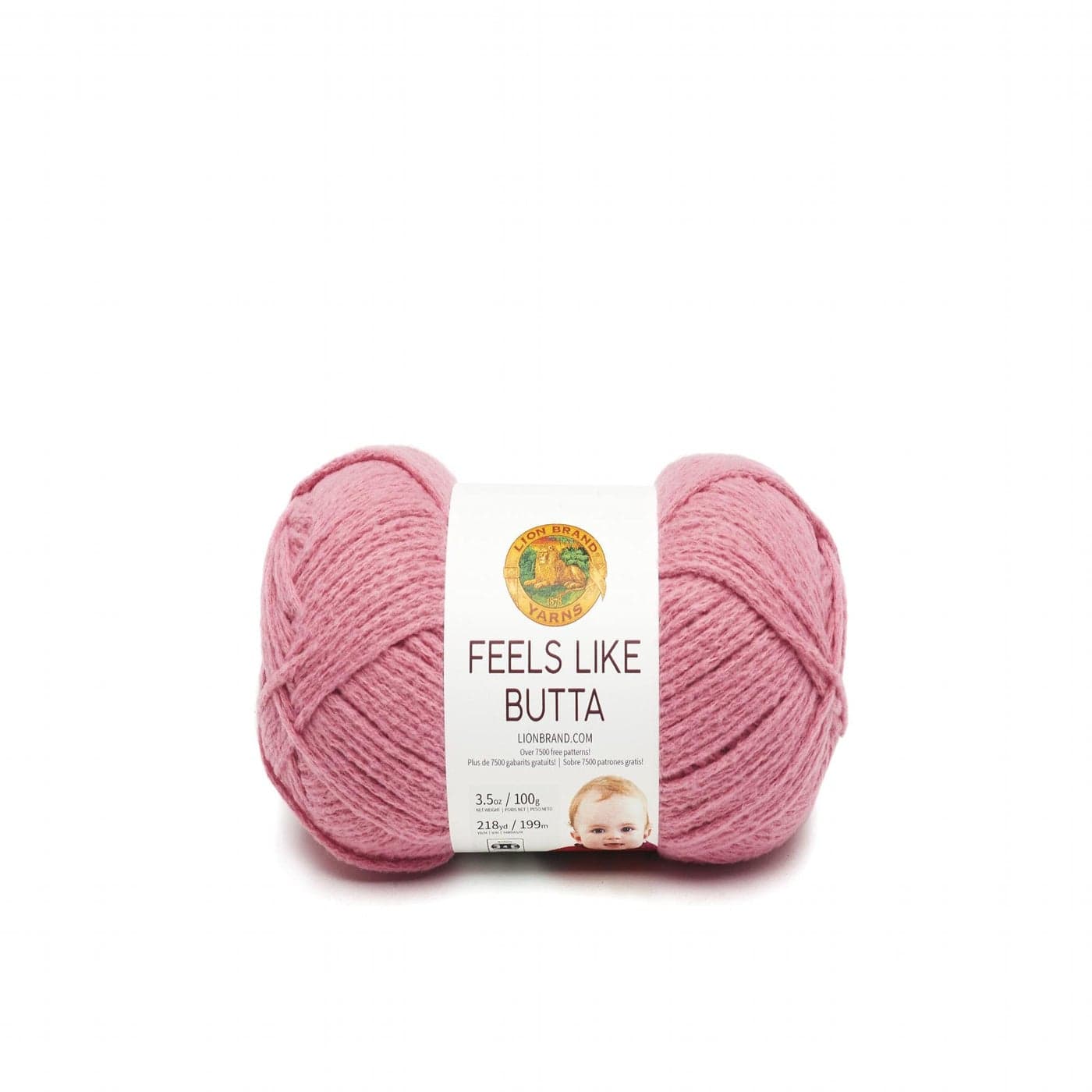 Lion Brand Yarn Feels Like Butta Yarn VelvetySoft Yarn for Crocheting and Knitting 1 Pack Dusty Pink