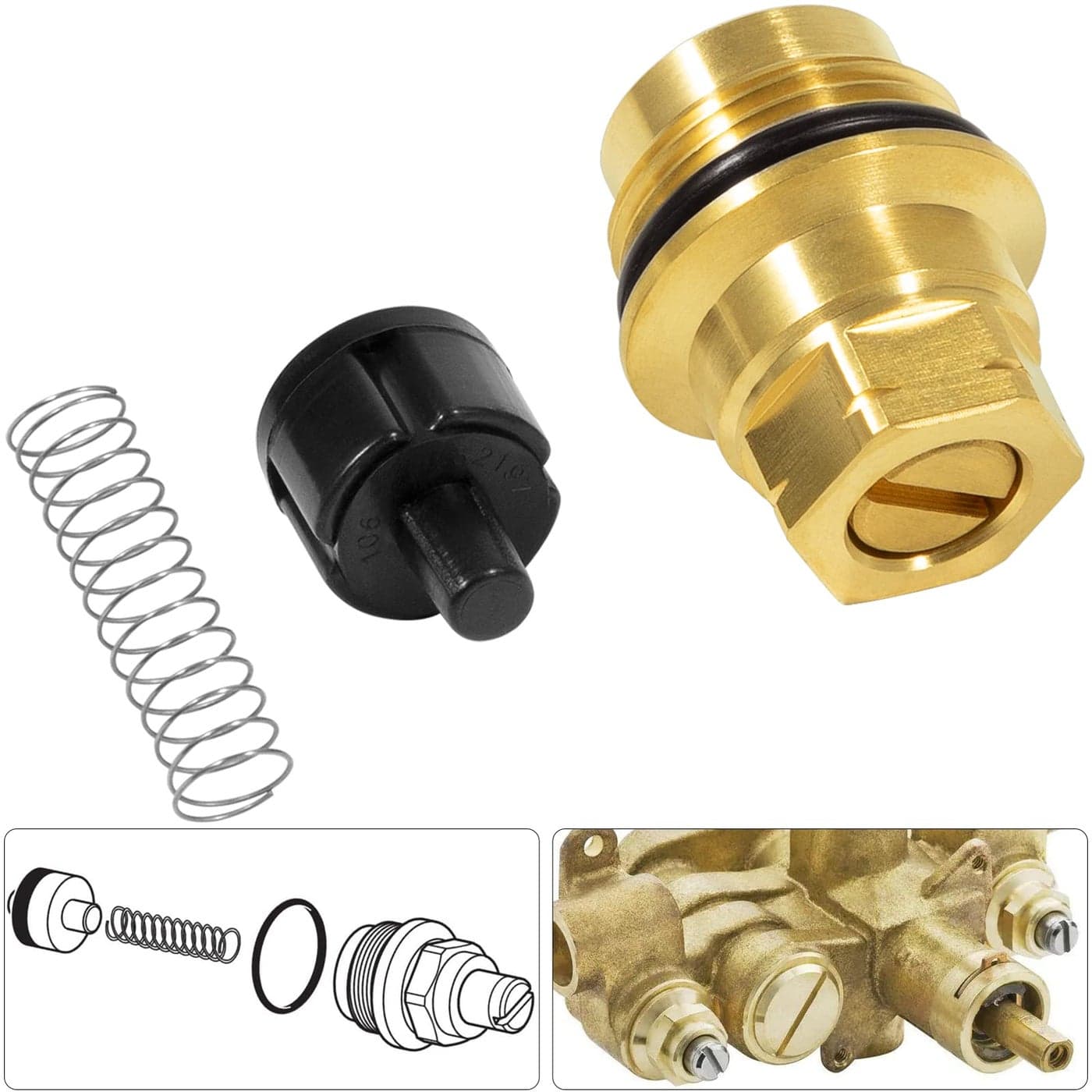 12318 StopCheck Valve Kit Perfect for Moen Legend Monticello Icon OneHandle Tub and Shower Faucets Similar to 131151