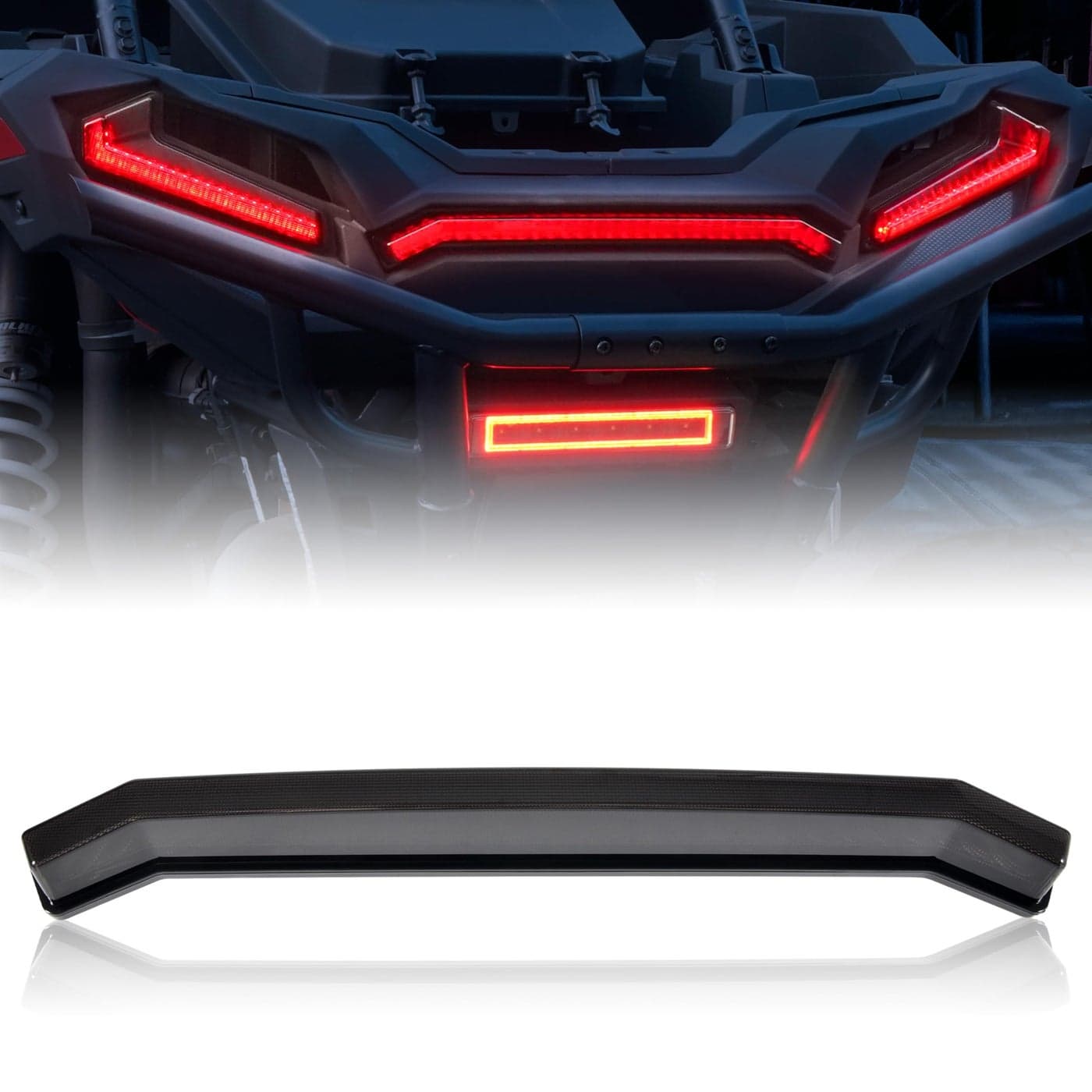 SAUTVS UTV Center Tail Light Rear Center Accent Lamp Taillight OEM Replacement for Polaris RZR XP 1000 Turbo Sportsman 1000 XP 2019 2020 2021 2022 2023 AccessoriesSmoked Black