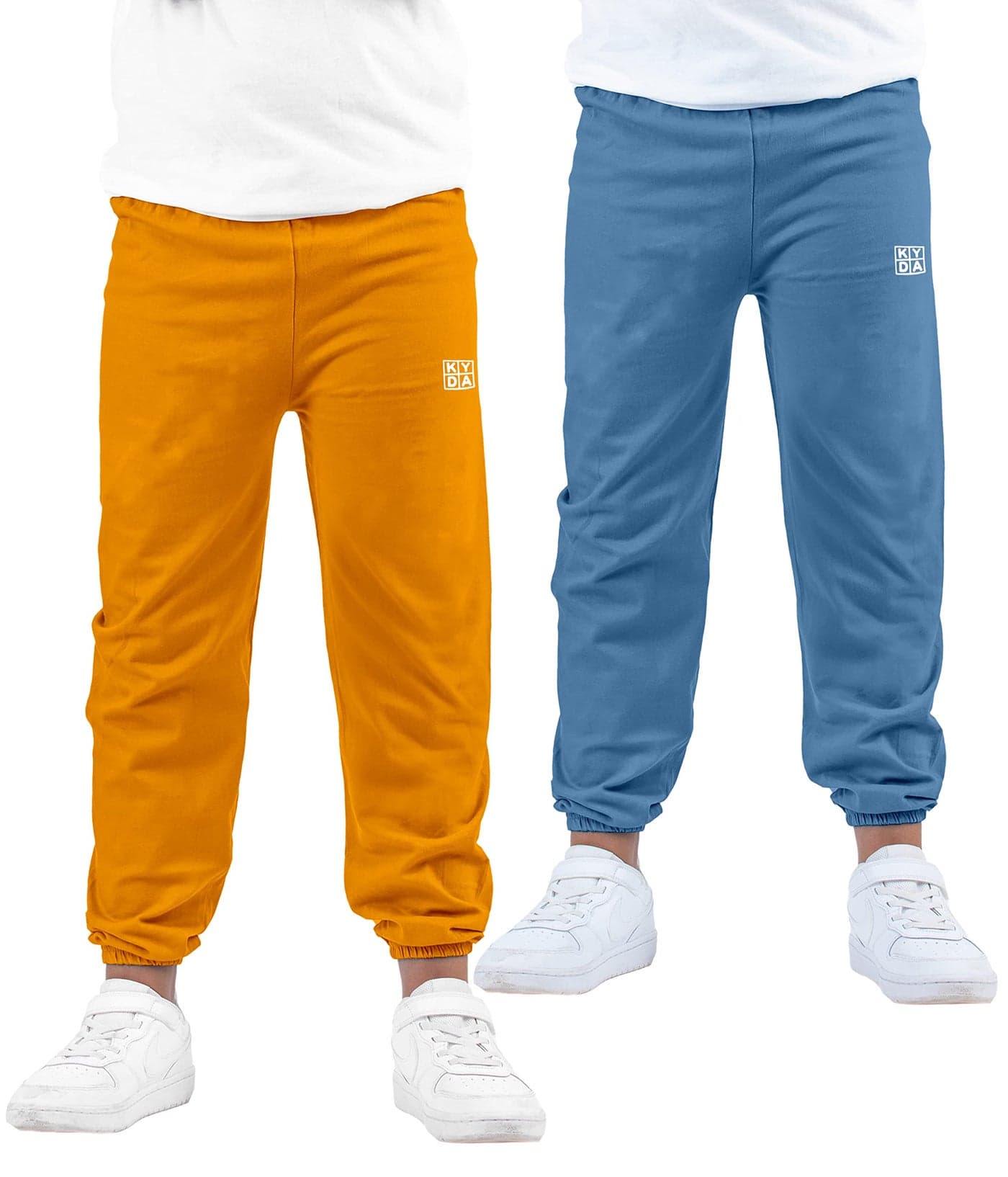 KYDA KIDS® Unisex 100% Cotton Regular Fit Track Pants (Pack of 2)