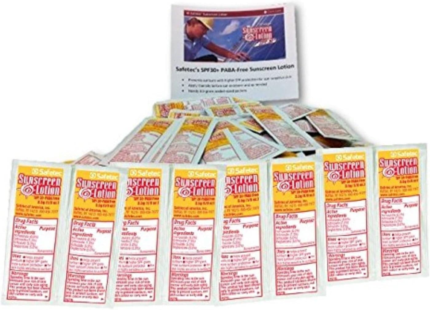 Sunscreen Lotion 100 Packets SPF30 and PABAFree