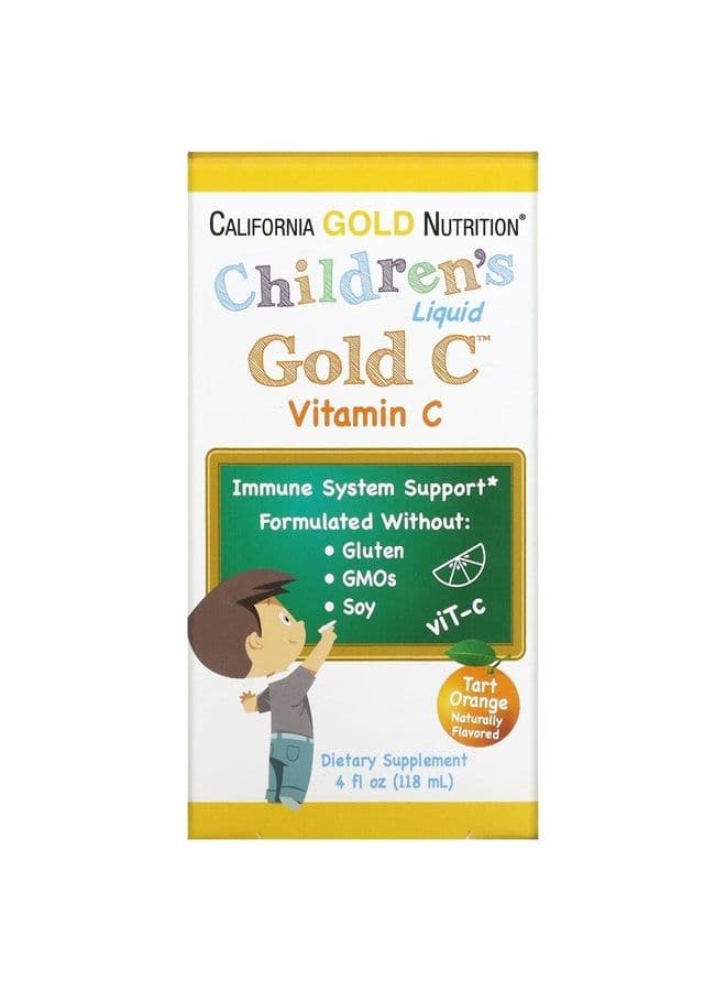 Kids Gold C, Liquid Vitamin C, Tart Orange Flavor, 4 fl oz (118 ml)