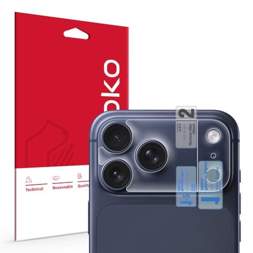 skoko Invisible Camera Lens Back Skin for iPhone 17 Pro Max | Matte & Ultra-Thin TPU Screen Protector | Easy installation Guide TPU Film| (3 Pack)