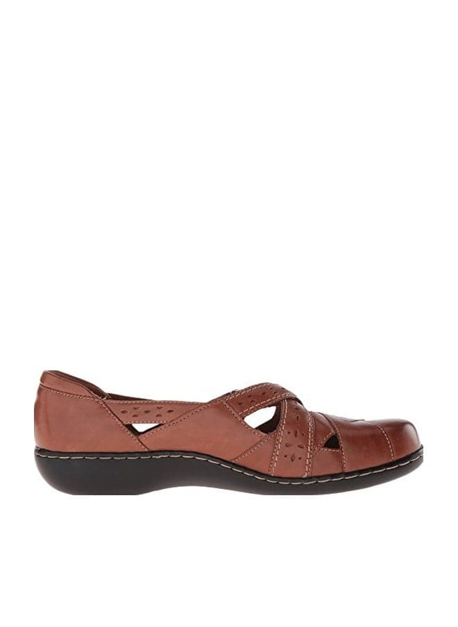 CLARKS Women's, Ashland Spin Slip On Shoe Tan 9 WW