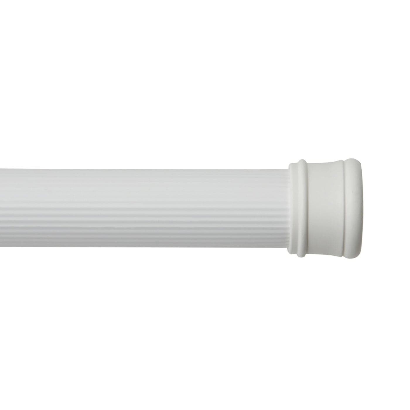 Kenney KN609L1 Twist Fit No Tools Spring Tension Standard Shower Curtain Rod with NonSlip NonScratch Ends 4272 Adjustable Length Easy Install White 1 Diameter Rust Resistant Steel Tube