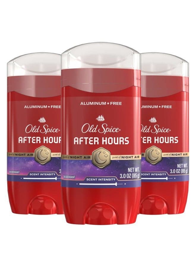 Aluminum Free Deodorant for Men, 24/7 Odor Protection, 24/7 Freshness & Lasting Scent, Afterhours with Spice Scent, 3.0 oz (Pack of 3)
