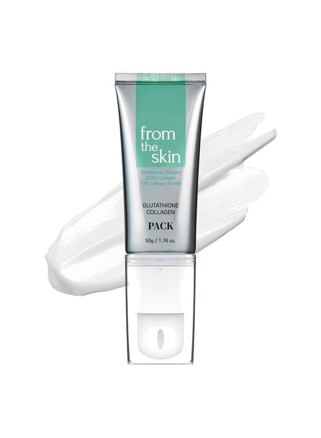 Glutathione Collagen Peel Off Mask - Anti Aging Korean Face Mask, Face Lift, Radiance Boost, Reduces Wrinkles - Built-in Silicone Spatula, 700ppm Glutathione & 300 Da Collagen, 1.76 oz.