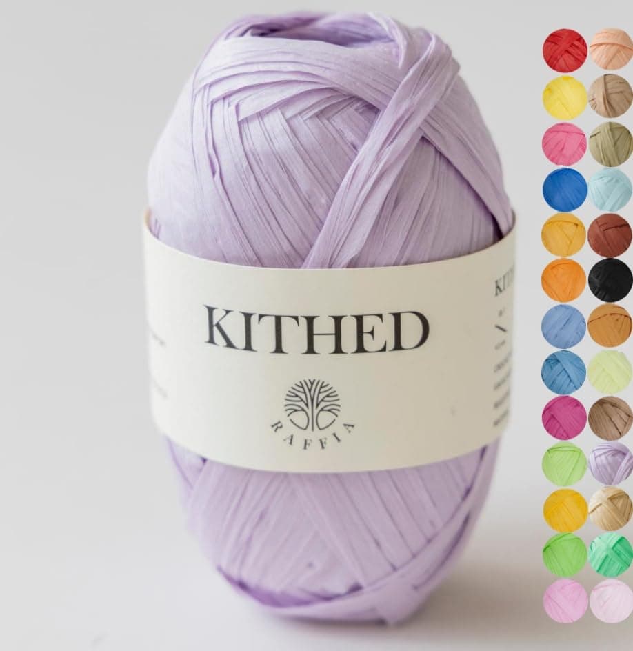 Raffia Yarn Soft Raffia Yarn for Crochet328ftSmooth Raffia for Hand Knitting Summer Hats and Bags 11 Taro Purple