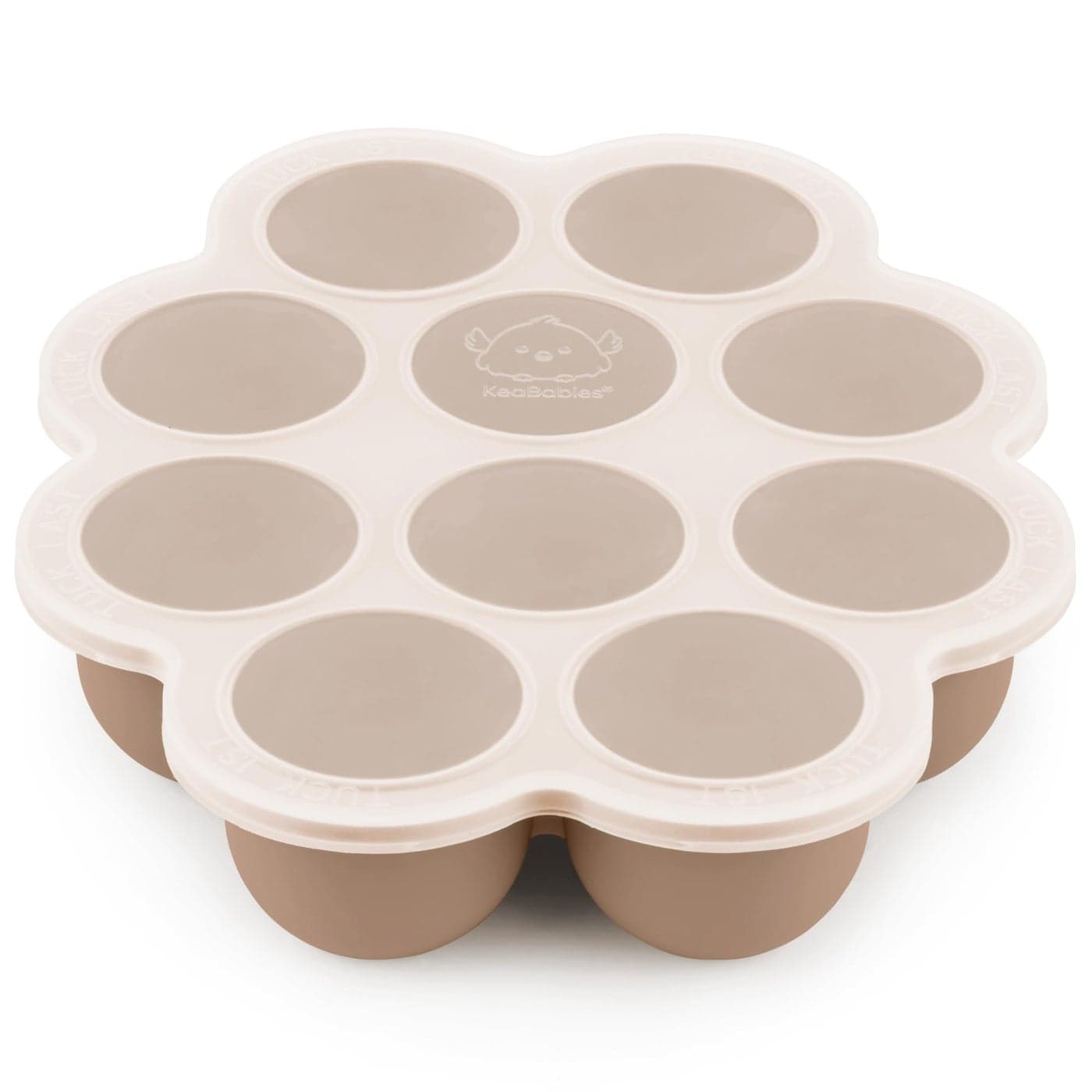 KeaBabies Silicone Food Freezer Trays with Lid 2oz x 10 Pods Baby Food Storage Containers Easy Puree Meal Prep Breast Milk Silicone Freezer Molds Dishwasher Microwave SafeBPAFreeChai Latte