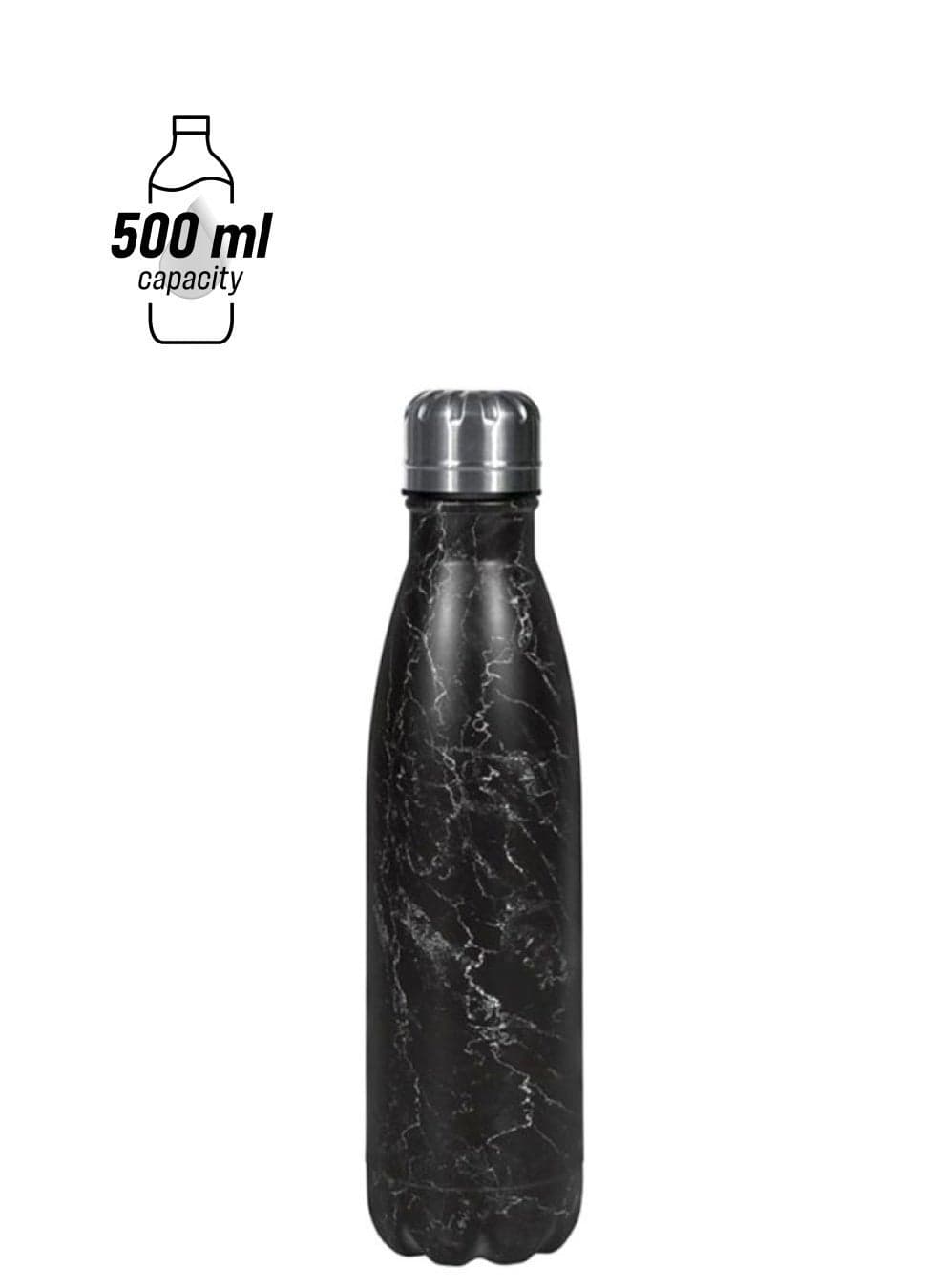 Double Wall Insulated Water Bottle Black/White