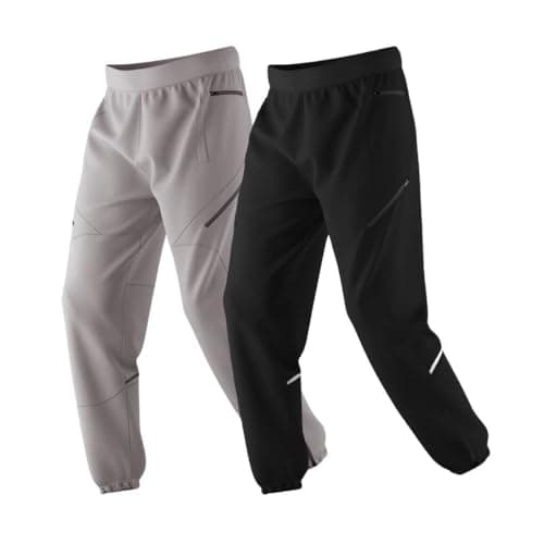 Nobero Men Wanderer - Travel Joggers (Pack of 2)-Men-Joggers-STG/BL-M(1M-BWJG-R0184-220X3_Steel Grey / Black_M)