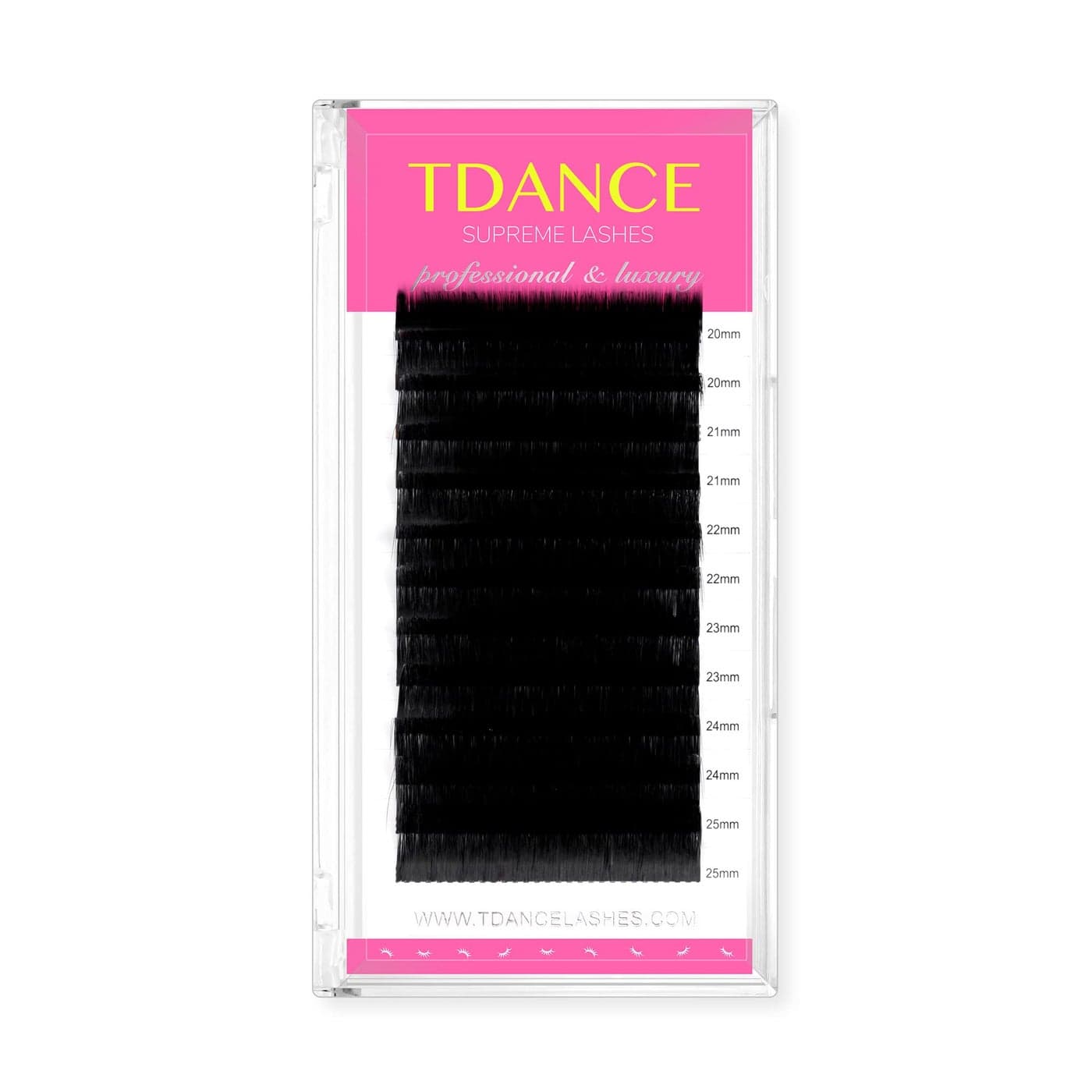 TDANCE Premium DD Curl 005mm Thickness Semi Permanent Individual Eyelash Extensions Silk Volume Lashes Professional Salon Use Mixed 2025mm Length In One Tray DD0052025mm