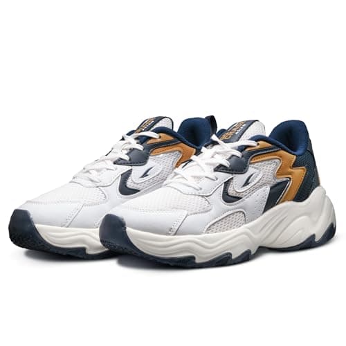 ASIAN Men DOMINATOR-03 Running And Casual Wear Running Shoes With Laces, Lightweight And Comfortable Shoes With Upper Fabric And Phylon Sole For Men & Boys For Sports And Gym, 6 UK, Mustard