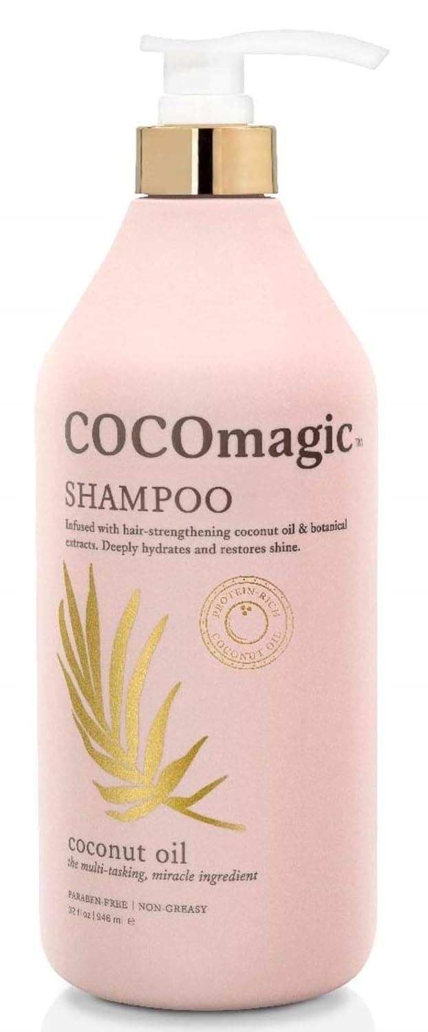 CocoMagic Nourishing Shampoo Coconut Oil and Botanical Extracts Strengthen Restore Softness and Shine Paraben Free Cruelty Free Made in USA 32 oz