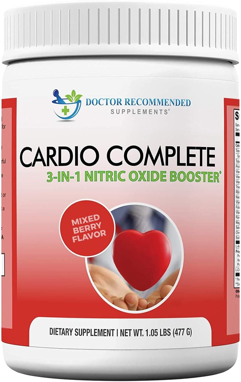 Cardio Complete Heart Health Support Powder Supplement 3in1 Nitric Oxide Booster with 5000 LArginine 1000mg LCitrulline and Hawthorn Berry