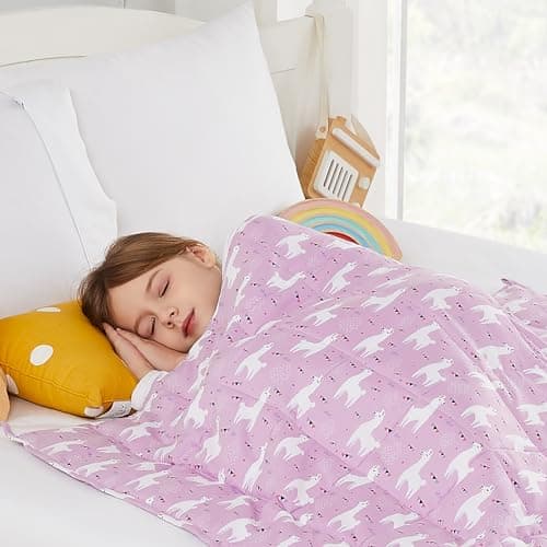 HOSUKKO Weighted Blanket - 2 lbs Purple Alpaca Heavy Blanket, 36"x48", Small Size Breathable Lap Blanket