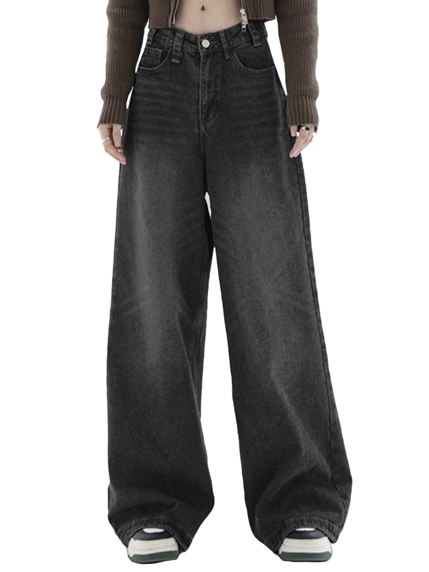 EMMIOL Women Baggy Jeans Fashion MidLow Waisted 90s Vintage Denim Pants Baggy Jeans Trouser