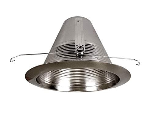 NICOR Lighting 6 inch Nickel Wet Location Rated Cone Baffle Trim, Fits 6 inch Housings (17550ANKWL)