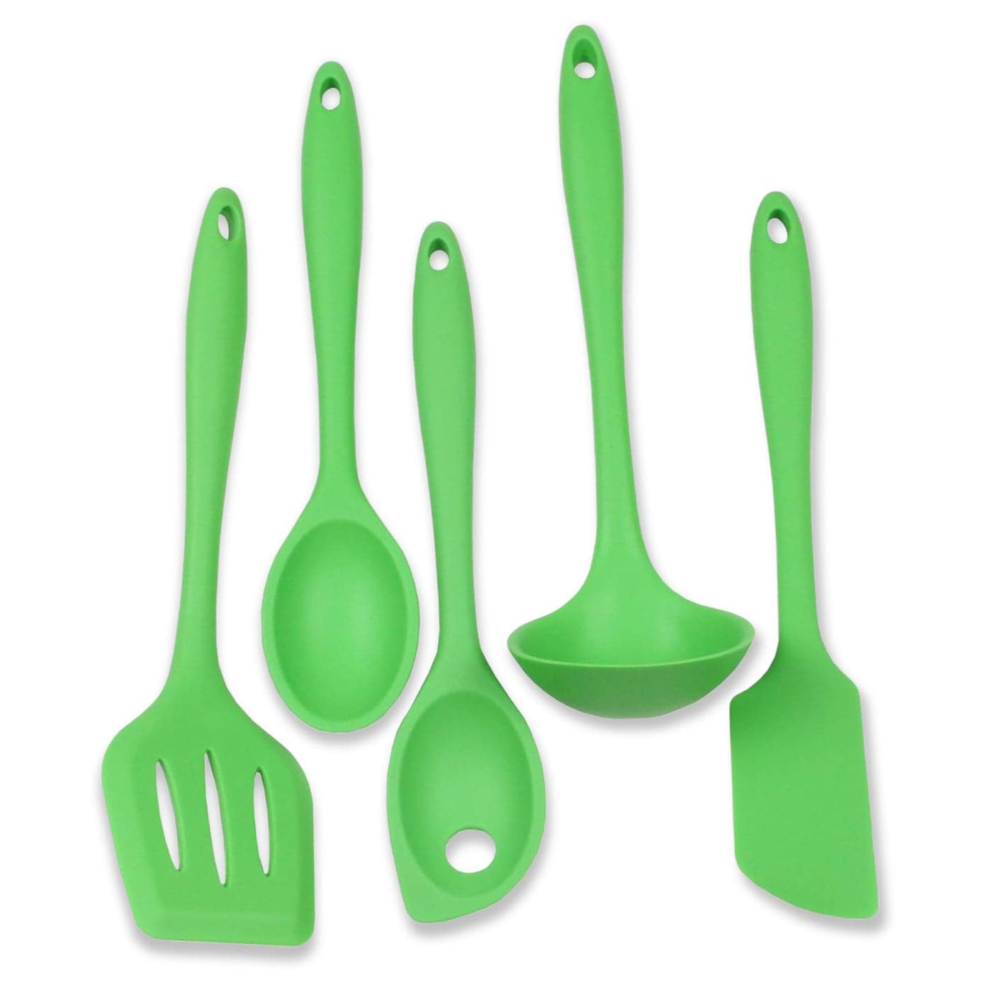 Chef Craft Premium Silicone Kitchen Tool and Utensil Set 5 Piece Green