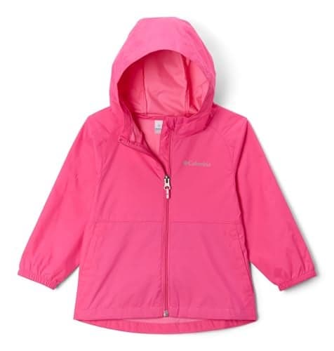 Columbia Youth Girls Switchback II Rain Jacket, Pink Ice, Medium