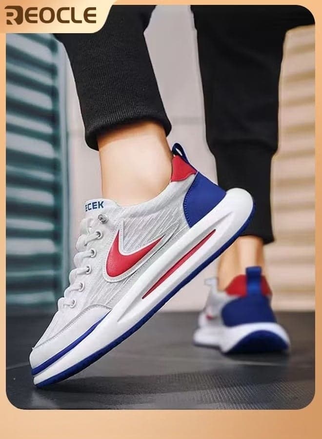 Men's Sneakers Breathable Sports Sneakers Fashion Running Shoes Blade Non Slip Soft Sole Casual Athletic Walking Shoes Casual Lightweight Tennis Shoes