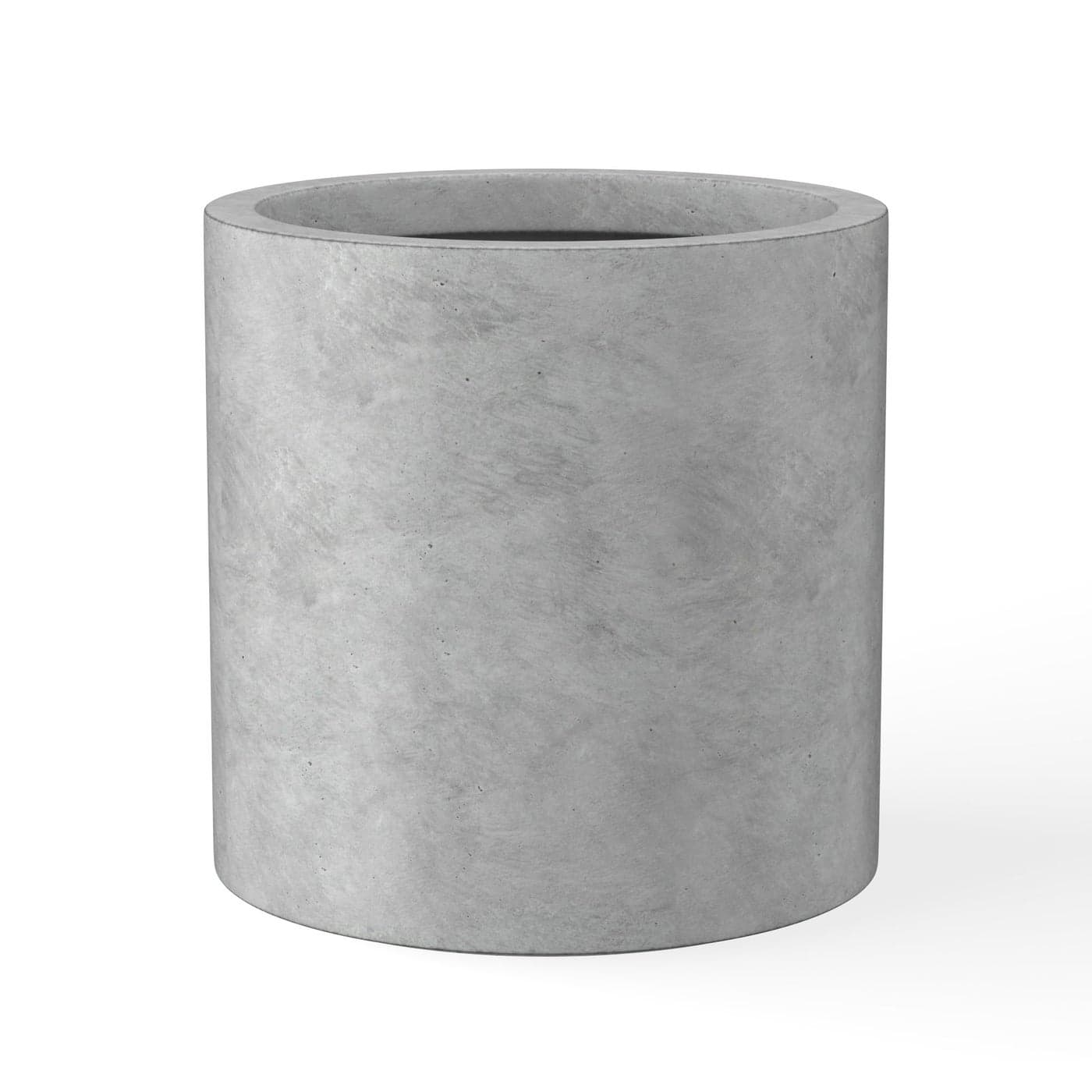 Kante 126 Dia Round Concrete Planter Modern Style Large Cylindrical Plant Pot with Drainage Hole and Rubber Plug for Indoor Outdoor Patio Natural Concrete