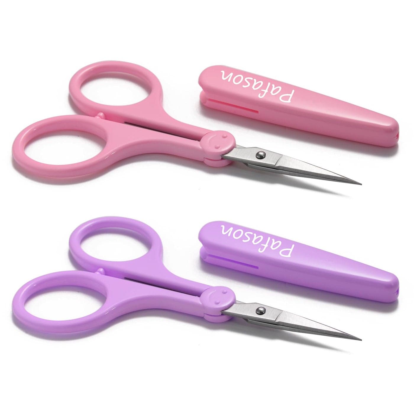 PAFASON Ultra Sharp Detail Scissor Set 2 PC Straight for Scrapbooking Quilting Sewing Knitting Embroidery Cross Stitch Crochet Thread Yarn Paper Fabric Detail Cutting Stainless Steel Safety Case
